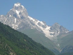 Gruzja, region Swanetia, Uszba, Kaukaz Wielki