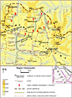 Chewsuretia - mapa turystyczna