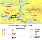 Mapa - Atrakcje turystyczne miasta Mccheta i okolic (Gruzja, region Kartlia)