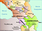 Mapa polityczna Kaukazu